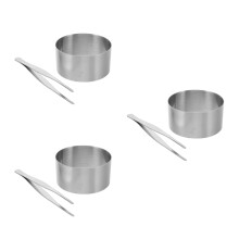 3Sets Stainless Steel Chocolate Melting Rings for Cake Molding