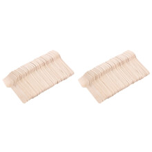 200Pcs Wood Ice Cream Spoons Natural Beige Dessert Spoons for Parties
