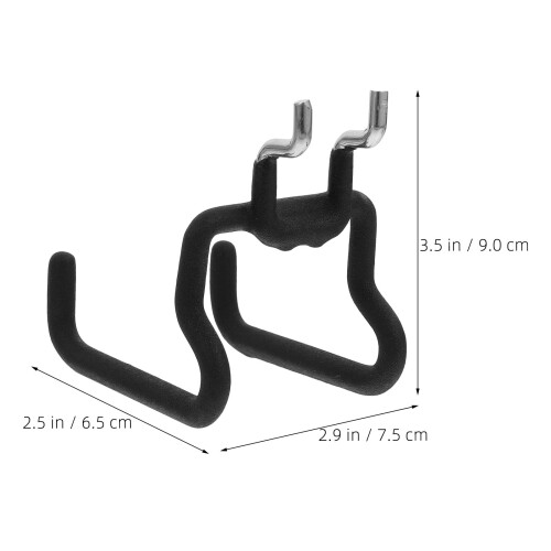 2Pcs Multi-Use Stainless Steel Pegboard Hooks for Workshop and Kitchen 1