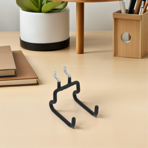 2Pcs Multi-Use Stainless Steel Pegboard Hooks for Workshop and Kitchen 2