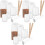 3Sets White Silicone Candle Moulds for Candle Making with Wicks 2