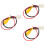 Set Of 3 Signal Reverse Camera System Video Input Cable Rear View Car 6