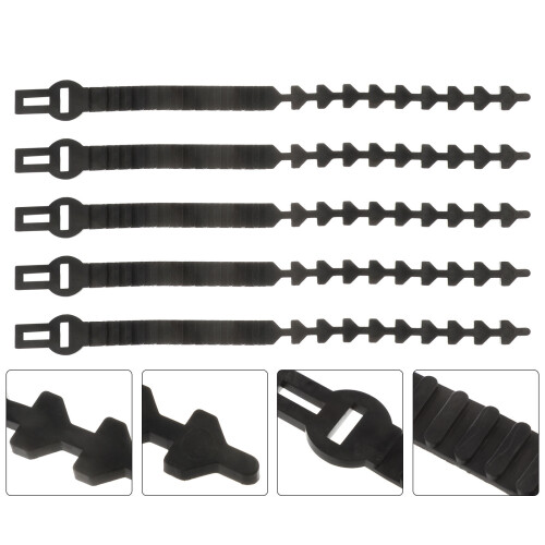 15Pcs Garden Tree Ties Black Rubber Binding Straps for Tree Supports