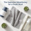 12Pcs Ultra Absorbent Gray Microfiber Kitchen Face Towels Reusable Set 4