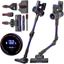 Cordless upright vacuum cleaner Adler AD 7061 allergy-friendly Black, Blue