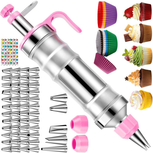 Ensemble de décoration de gâteaux 164 pièces avec pointe en-Rose