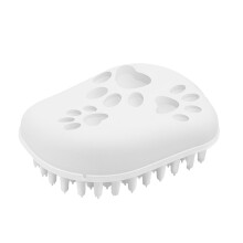 Pente de borracha para massagem suave, multifuncional para higiene canina, design ergonômico, material de borracha TRP macia, tela removível para