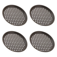 4Pieces Restaurant Quality Perforated Pizza Baking Pans Baking