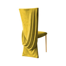 Elegant Polyester Wedding Chair Cover For Ceremony-Gingeryellow