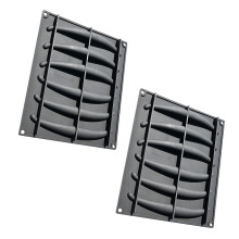 Pack of 2 Practical Silicone Baking Moulds Vanilla Bean-Black
