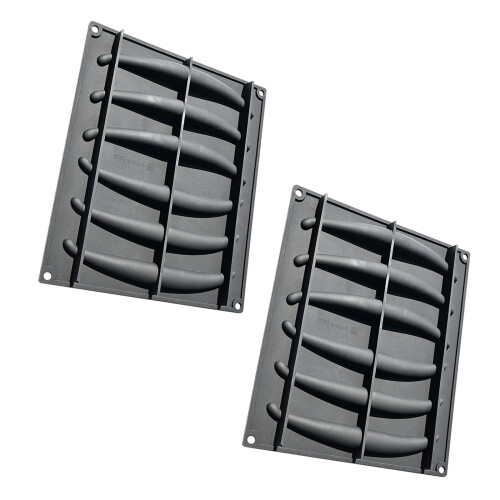 Pack of 2 Practical Silicone Baking Moulds Vanilla Bean-Black