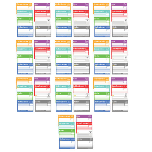80 Sheets Adhesive Label With Writing Pen Large Labelling Moving