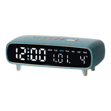 Stylish Digital Alarm Clock with Week Month Display-Sky Blue