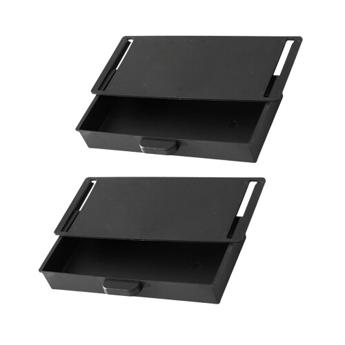 Bacs de rangement muraux dissimulés, 2 paquets,-Noir