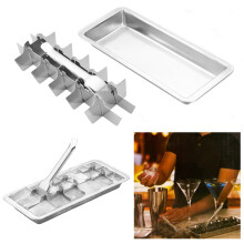 Forma de gelo em aço inoxidável 304 para 18 cubos