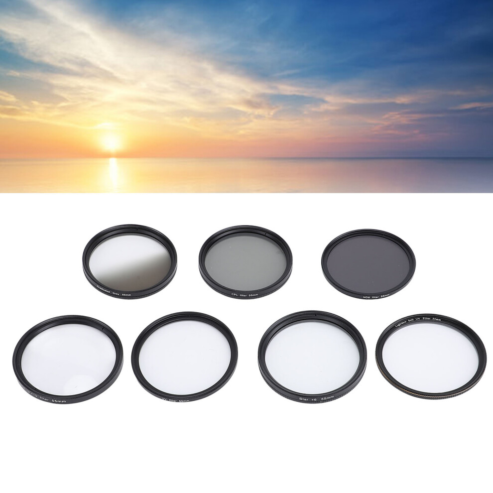 55Mm Filter Kit Uv Cpl Nd8 10X Macro Soft White 9331393910746
