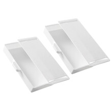 2Pcs Concealed Stick On Organizers Plastic Box Practical-White