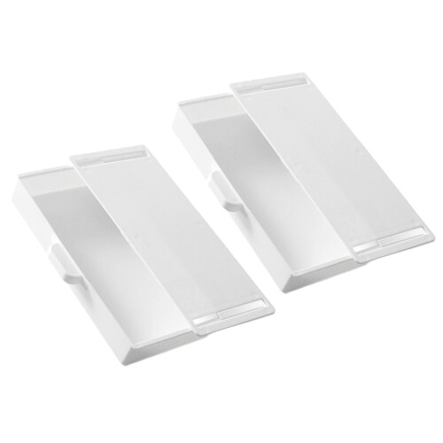 2Pcs Concealed Stick On Organizers Plastic Box Practical-White