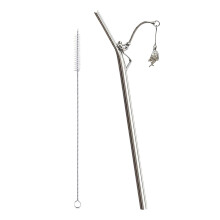Fun Fishing Straw Decors Metal Drinking Straw Perfect For-1pc