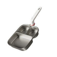 Anti-aanbakpan van aluminiumlegering met 2 ronde en 1 vierkante