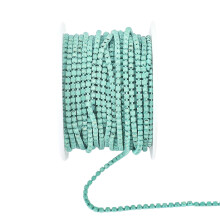 10Yardsx2Mm Metal Base Rhinestones Chain Trim For-green protein