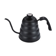 Sparkling 1L Metal Manual Pour Coffee Maker Great For-Black