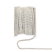 Rhinestones Close Chain Trim Roll of 10Yards 2mm Wide-albumin