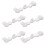 Artisanal Crafted Satins Flower Knot Button 7Cm Length-White 1
