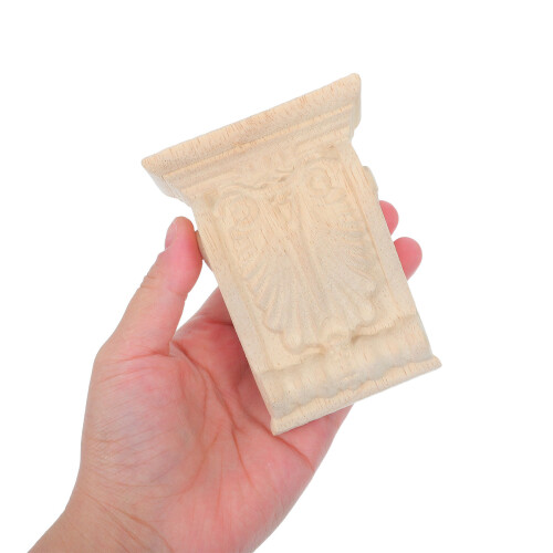 Supports Bois Sculpté Décor Maison Style Antique Kaki