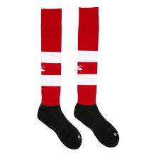 (12 UK Child-3 UK, Flag Red) Canterbury Childrens/Kids Club Hooped Socks