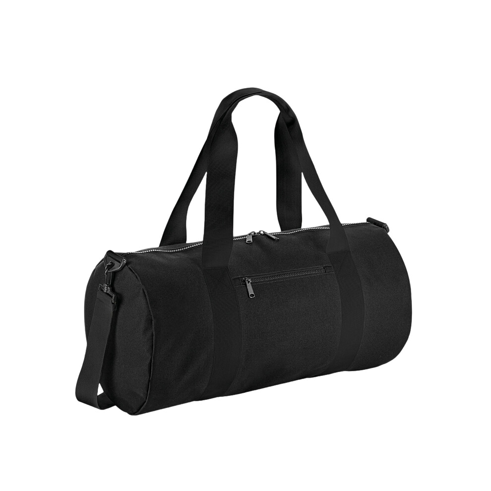 Bagbase Original Barrel Duffle Bag - Black/Black - Image 2