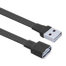 Mâle plat d'USB 2,0 de silicone à la ligne-0,2m tête droite