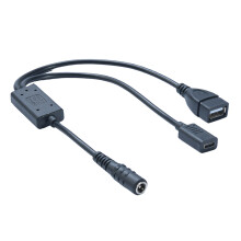 Câble de chargement Compact DC5.5x2.1mm vers USB femelle, pour