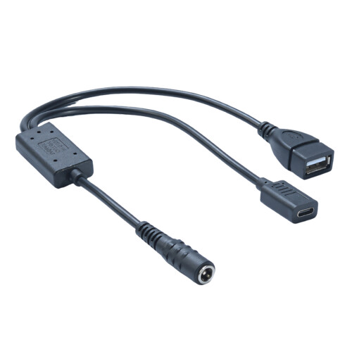 Câble de chargement Compact DC5.5x2.1mm vers USB femelle, pour