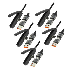 240W Fast Charging Type C & USB 65W 2 In 1 Braided Cable-5 pcs