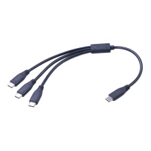 Séparateur USB C 1 femelle à 3 mâles, transfert de données,
