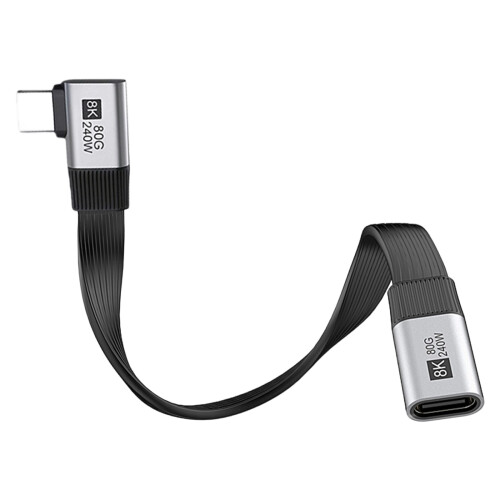 Cable 80Gbps Data Transfer 240W USB C to USB C Cable-side elbow