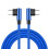 Premium Nylon Type C To Type C Cable 60W Power Delivery-3m Blue 1