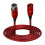 Durabilité en nylon tressée par câble de microphone du-3m Rouge 1