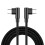 Câble de charge rapide USB C 60W, double connecteur à 90-3m Noir 1