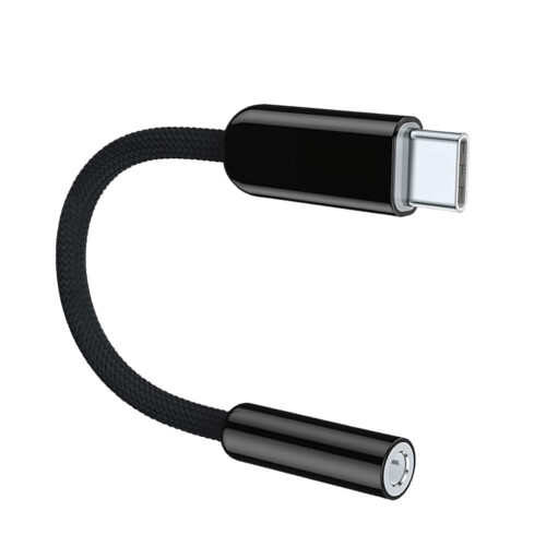 USB C naar 3,5 mm vrouwelijke-Zwart