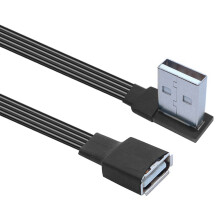 Câble d'extension USB 2.0 mâle à femelle,-0,3m Courbe à droite
