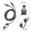 Câble de chargement 2 en 1 USB A Type C à 5.5x2.5mm, ligne de 2