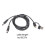 Câble de chargement 2 en 1 USB A Type C à 5.5x2.5mm, ligne de 3