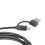 Câble de chargement 2 en 1 USB A Type C à 5.5x2.5mm, ligne de 7