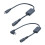 Câble convertisseur universel DC5.5x2.1mm vers Type-tête droite 2