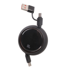 2 In 1 Telescoping USB + Type C To Type C Cable 100W Charging