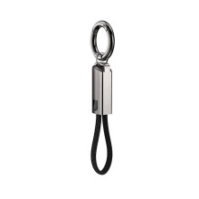 Porte-clés USB C à C câble de charge rapide PD65W 3A en-noir