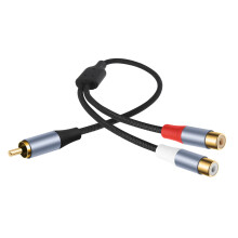 2RCA to 1Pin Sound Cable Splitter Connector Replacement for
