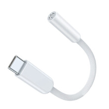 Lightweight USB C Male To 3.5mm Female Sound Cable Line-White
